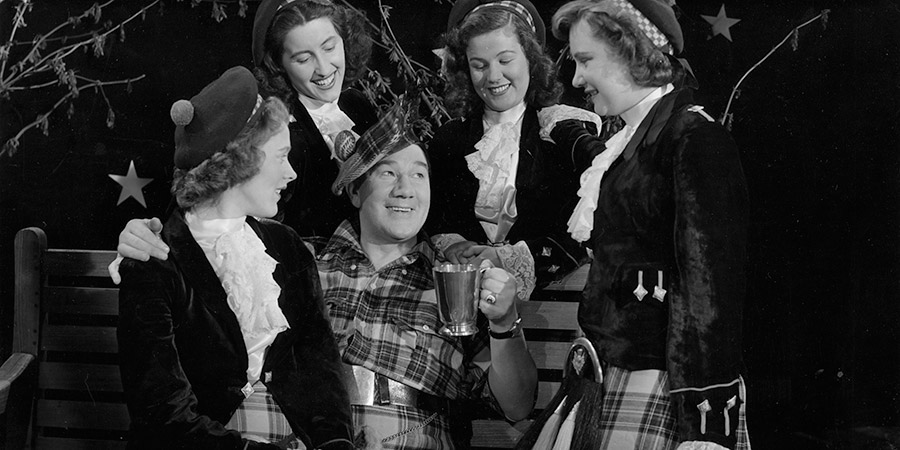 The Kilties Are Coming. Image shows from L to R: The Royal Kiltie Juniors, Peter Sinclair. Copyright: Adelphi Films. The Kilties Are Coming. Image shows from L to R: The Royal Kiltie Juniors, Peter Sinclair. Copyright: Adelphi Films.