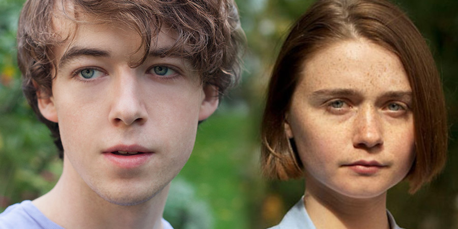 Image shows from L to R: Alex Lawther, Jessica Barden. Image shows from L to R: Alex Lawther, Jessica Barden.