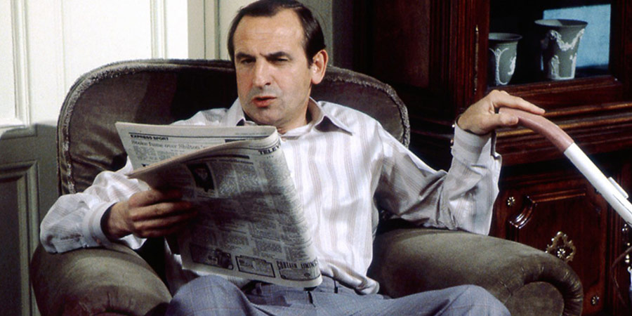The Fall And Rise Of Reginald Perrin. Reginald Perrin (Leonard Rossiter). Copyright: BBC. The Fall And Rise Of Reginald Perrin. Reginald Perrin (Leonard Rossiter). Copyright: BBC.