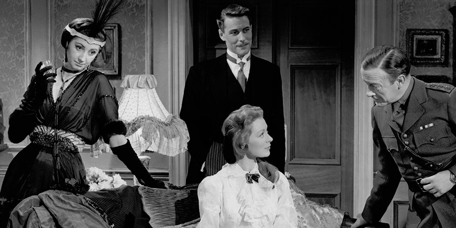 The Man Who Loved Redheads. Image shows from L to R: Ethel (Moyra Fraser), Mark St. Neots (John Justin), Daphne (Moira Shearer), Oscar Philipson (Roland Culver). Copyright: London Films. The Man Who Loved Redheads. Image shows from L to R: Ethel (Moyra Fraser), Mark St. Neots (John Justin), Daphne (Moira Shearer), Oscar Philipson (Roland Culver). Copyright: London Films.