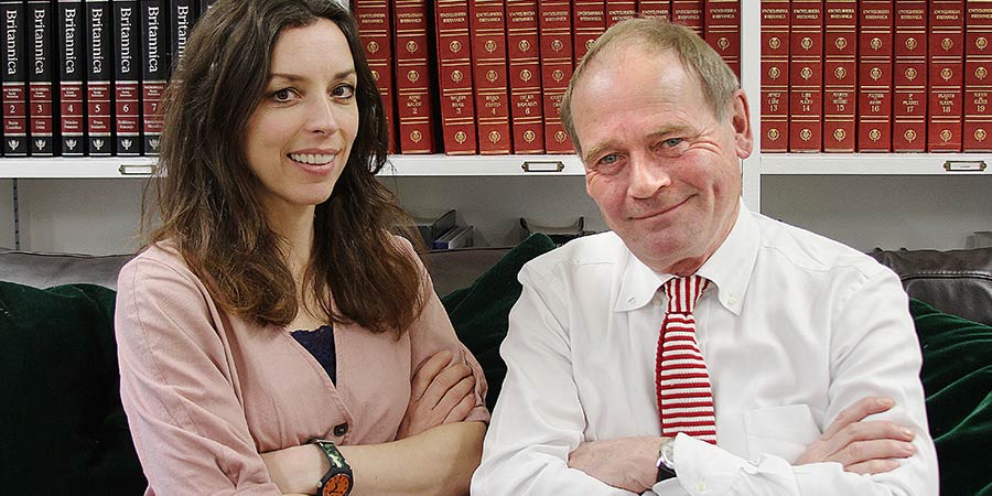 The Museum Of Curiosity. Image shows from L to R: Bridget Christie, John Lloyd. Copyright: BBC. The Museum Of Curiosity. Image shows from L to R: Bridget Christie, John Lloyd. Copyright: BBC.