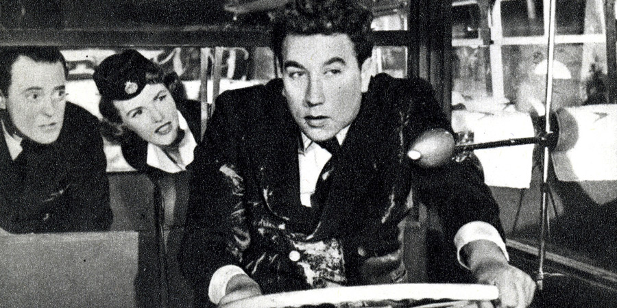 The Runaway Bus. Image shows from L to R: Peter Jones (Terence Alexander), Lee Nicholls (Petula Clark), Percy Lamb (Frankie Howerd). Copyright: Val Guest Productions. The Runaway Bus. Image shows from L to R: Peter Jones (Terence Alexander), Lee Nicholls (Petula Clark), Percy Lamb (Frankie Howerd). Copyright: Val Guest Productions.