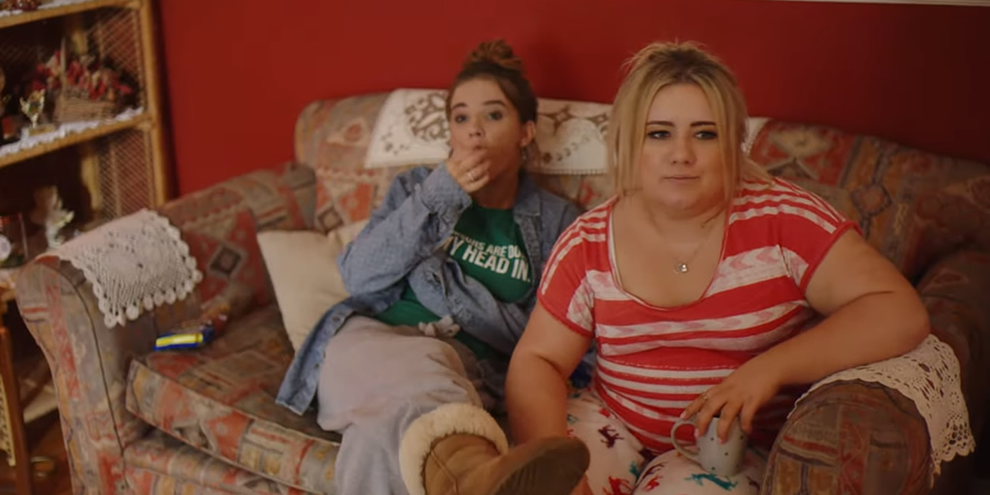 Thick As.... Image shows from L to R: Megan (Tara Cush), Paula (Chloe Hodgens). Thick As.... Image shows from L to R: Megan (Tara Cush), Paula (Chloe Hodgens).