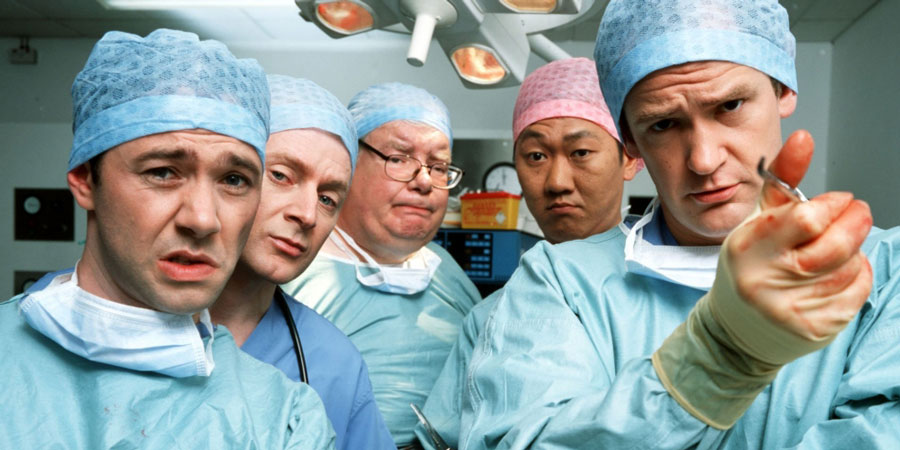 TLC. Image shows from L to R: Dr. Laurence Flynn (Reece Shearsmith), Gasman (Erich Redman), Mr. Benedict Ron (Richard Griffiths), Terry Cheung (Benedict Wong), Dr. Stephen Noble (Alexander Armstrong). TLC. Image shows from L to R: Dr. Laurence Flynn (Reece Shearsmith), Gasman (Erich Redman), Mr. Benedict Ron (Richard Griffiths), Terry Cheung (Benedict Wong), Dr. Stephen Noble (Alexander Armstrong).