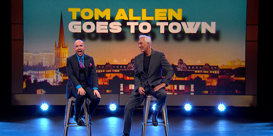 Tom Allen Goes To Town. Image shows from L to R: Tom Allen, Martin Kemp. Copyright: Rumpus Media. Tom Allen Goes To Town. Image shows from L to R: Tom Allen, Martin Kemp. Copyright: Rumpus Media.