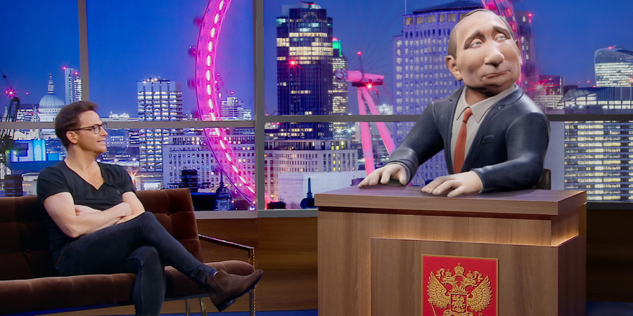 Tonight With Vladimir Putin. Joe Swash. Copyright: Phil McIntyre Entertainment. Tonight With Vladimir Putin. Joe Swash. Copyright: Phil McIntyre Entertainment.