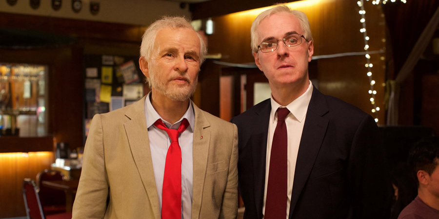 Tracey Breaks The News. Image shows from L to R: Tracey Ullman, Laurence Howarth. Copyright: BBC. Tracey Breaks The News. Image shows from L to R: Tracey Ullman, Laurence Howarth. Copyright: BBC.