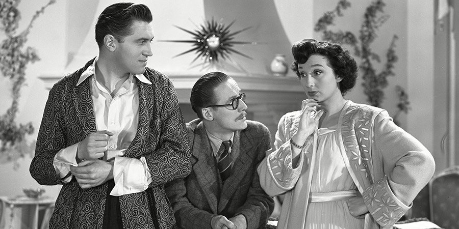 Traveller's Joy. Image shows from L to R: Reggie Pelham (John McCallum), Tom Wright (Colin Gordon), Beatrice 'Bumble' Pelham (Googie Withers). Copyright: Gainsborough Pictures 1928 Limited. Traveller's Joy. Image shows from L to R: Reggie Pelham (John McCallum), Tom Wright (Colin Gordon), Beatrice 'Bumble' Pelham (Googie Withers). Copyright: Gainsborough Pictures 1928 Limited.