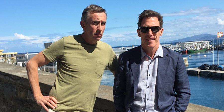 The Trip. Image shows from L to R: Steve (Steve Coogan), Rob (Rob Brydon). The Trip. Image shows from L to R: Steve (Steve Coogan), Rob (Rob Brydon).