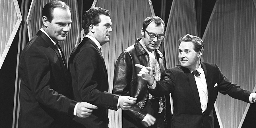 Two Of A Kind. Image shows from L to R: Dick (Dick Hills), Sid (Sid Green), Eric Morecambe, Ernie Wise. Copyright: Associated Television. Two Of A Kind. Image shows from L to R: Dick (Dick Hills), Sid (Sid Green), Eric Morecambe, Ernie Wise. Copyright: Associated Television.