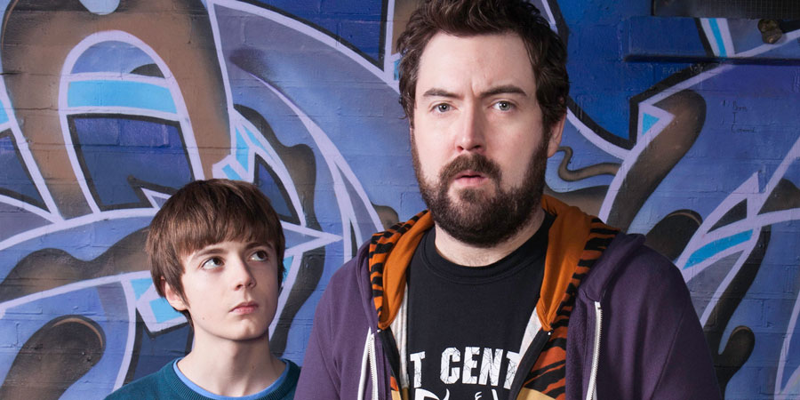 Uncle. Image shows from L to R: Errol (Elliot Speller-Gillott), Andy (Nick Helm). Copyright: Baby Cow Productions. Uncle. Image shows from L to R: Errol (Elliot Speller-Gillott), Andy (Nick Helm). Copyright: Baby Cow Productions.