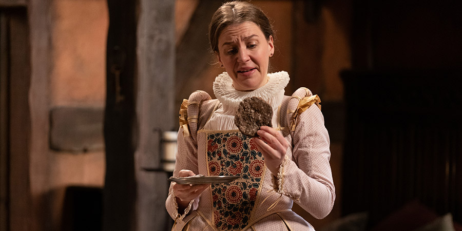 Upstart Crow. Kate (Gemma Whelan). Copyright: BBC Studios. Upstart Crow. Kate (Gemma Whelan). Copyright: BBC Studios.