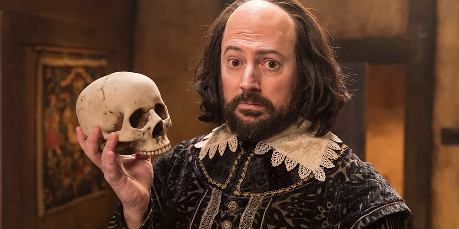 Upstart Crow. Will Shakespeare (David Mitchell). Copyright: BBC. Upstart Crow. Will Shakespeare (David Mitchell). Copyright: BBC.