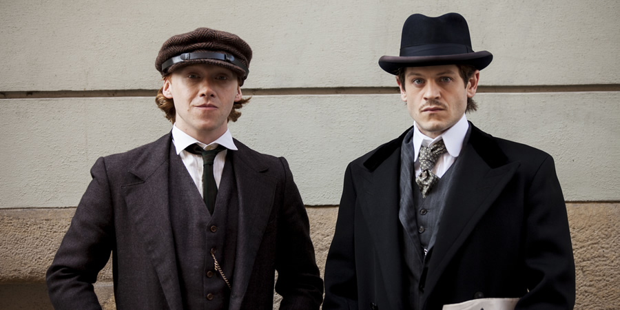 Urban Myths: Hitler The Artist. Image shows from L to R: Gustl (Rupert Grint), Adolf (Iwan Rheon).