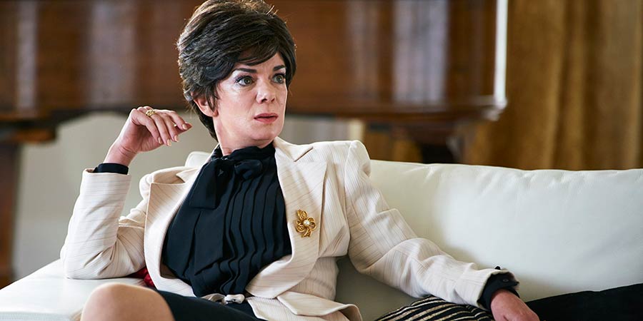 Urban Myths: The Trial Of Joan Collins. Joan Collins (Victoria Hamilton). Copyright: King Bert Productions. Urban Myths: The Trial Of Joan Collins. Joan Collins (Victoria Hamilton). Copyright: King Bert Productions.