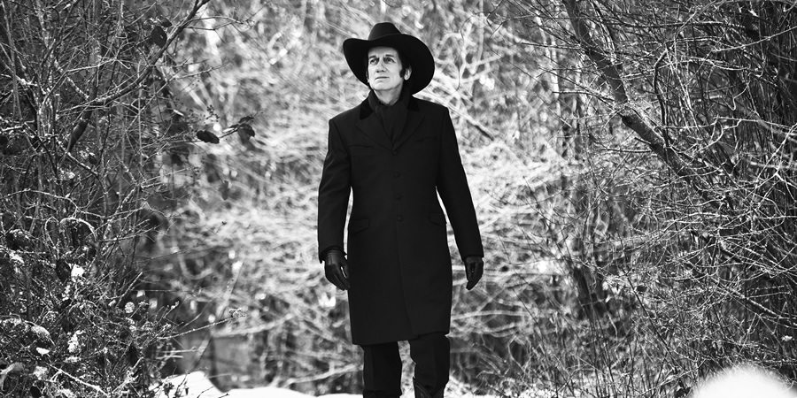 Urban Myths: Johnny Cash And The Ostrich. Johnny Cash (Frank Skinner). Copyright: Avalon Television. Urban Myths: Johnny Cash And The Ostrich. Johnny Cash (Frank Skinner). Copyright: Avalon Television.