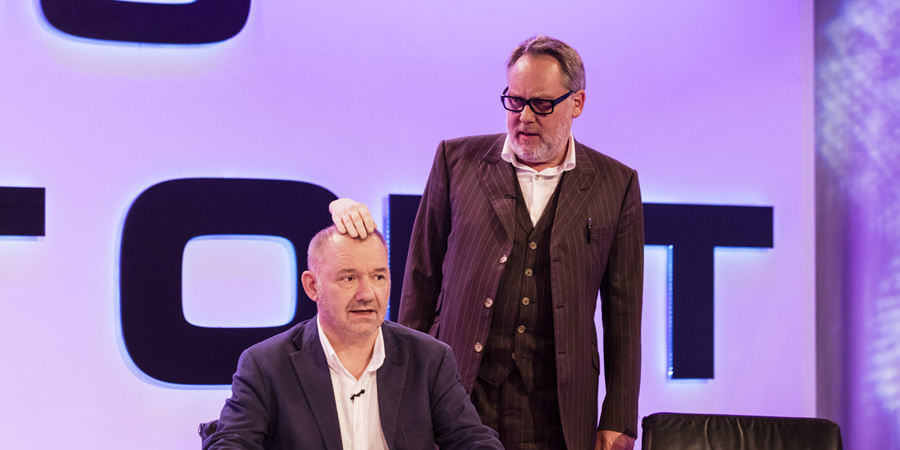 Vic & Bob's Big Night Out. Image shows from L to R: Bob Mortimer, Vic Reeves. Copyright: BBC. Vic & Bob's Big Night Out. Image shows from L to R: Bob Mortimer, Vic Reeves. Copyright: BBC.