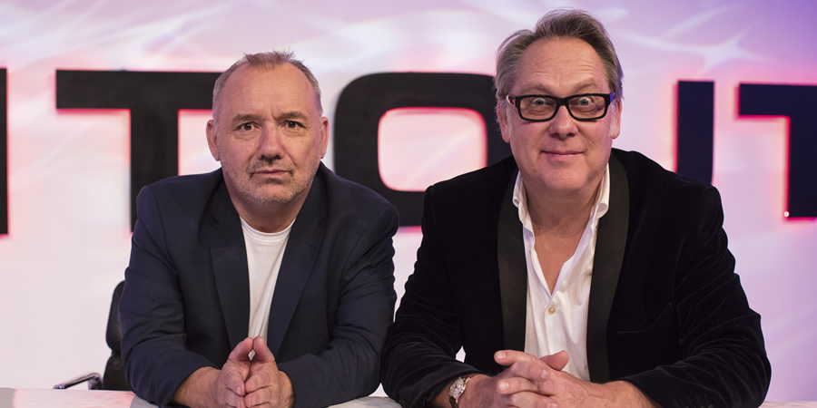 Vic & Bob's Big Night Out. Image shows from L to R: Bob Mortimer, Vic Reeves. Copyright: BBC. Vic & Bob's Big Night Out. Image shows from L to R: Bob Mortimer, Vic Reeves. Copyright: BBC.