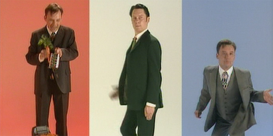 Vic Reeves Big Night Out. Image shows from L to R: Bob Mortimer, Vic Reeves, Bob Mortimer. Copyright: Channel X. Vic Reeves Big Night Out. Image shows from L to R: Bob Mortimer, Vic Reeves, Bob Mortimer. Copyright: Channel X.