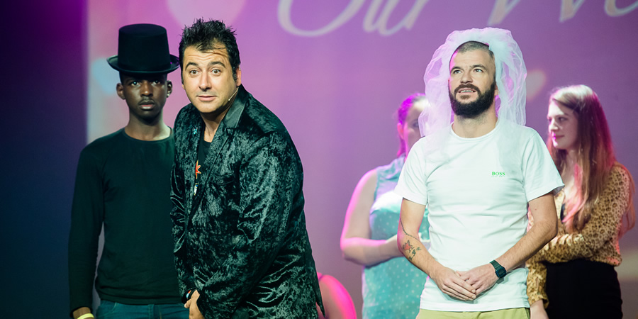 Viva Hypnosis. Image shows from L to R: Unknown, Simon Warner, Unknown. Copyright: Brian Roberts. Viva Hypnosis. Image shows from L to R: Unknown, Simon Warner, Unknown. Copyright: Brian Roberts.