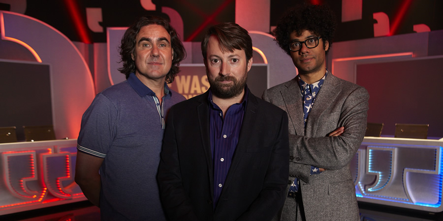 Was It Something I Said?. Image shows from L to R: Micky Flanagan, David Mitchell, Richard Ayoade. Was It Something I Said?. Image shows from L to R: Micky Flanagan, David Mitchell, Richard Ayoade.
