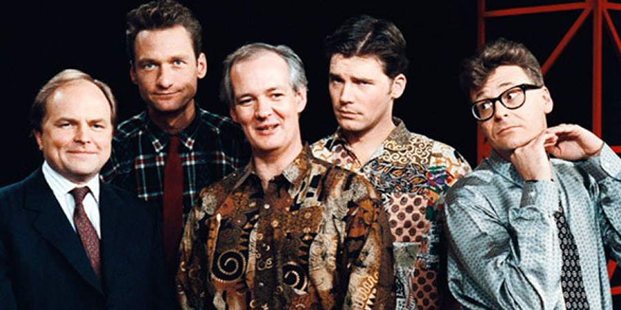 Whose Line Is It Anyway?. Image shows from L to R: Clive Anderson, Ryan Stiles, Colin Mochrie, Neil Mullarkey, Greg Proops. Copyright: Hat Trick Productions. Whose Line Is It Anyway?. Image shows from L to R: Clive Anderson, Ryan Stiles, Colin Mochrie, Neil Mullarkey, Greg Proops. Copyright: Hat Trick Productions.