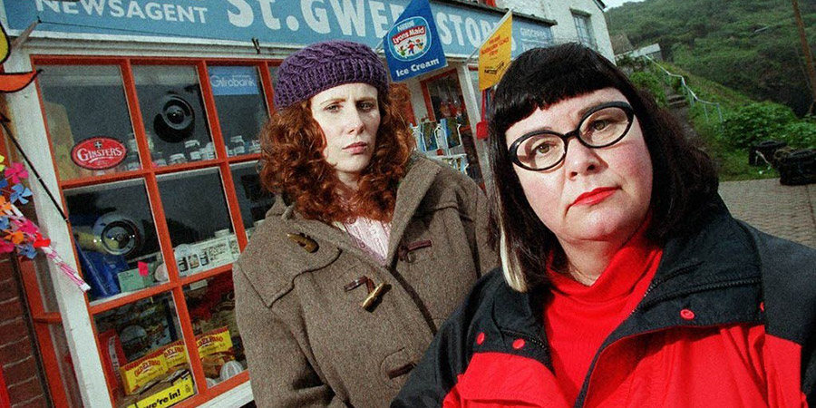 Wild West. Image shows from L to R: Angela Phillips (Catherine Tate), Mary Trewednack (Dawn French). Copyright: BBC. Wild West. Image shows from L to R: Angela Phillips (Catherine Tate), Mary Trewednack (Dawn French). Copyright: BBC.