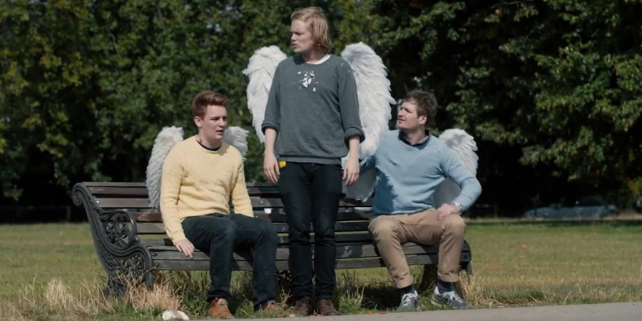 Winging It. Image shows from L to R: Joe (Joe Barnes), Thomas (Thomas Gray), Henry (Henry Perryment). Winging It. Image shows from L to R: Joe (Joe Barnes), Thomas (Thomas Gray), Henry (Henry Perryment).
