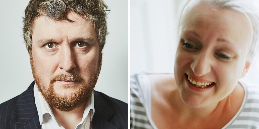 The Witchfinder. Image shows from L to R: Witchfinder (Tim Key), Witch (Daisy May Cooper). Copyright: Baby Cow Productions. The Witchfinder. Image shows from L to R: Witchfinder (Tim Key), Witch (Daisy May Cooper). Copyright: Baby Cow Productions.