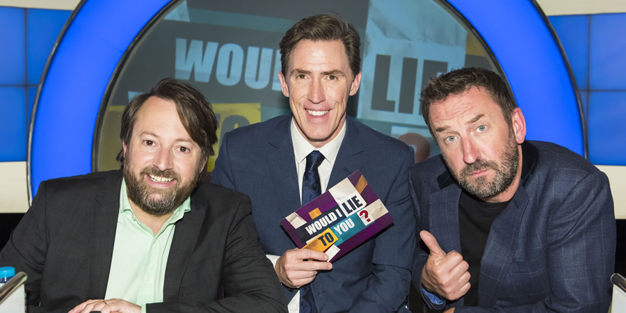 Would I Lie To You?. Image shows from L to R: David Mitchell, Rob Brydon, Lee Mack. Copyright: Zeppotron. Would I Lie To You?. Image shows from L to R: David Mitchell, Rob Brydon, Lee Mack. Copyright: Zeppotron.
