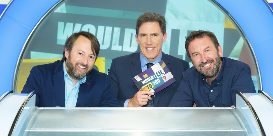 Would I Lie To You?. Image shows from L to R: David Mitchell, Rob Brydon, Lee Mack. Copyright: Zeppotron. Would I Lie To You?. Image shows from L to R: David Mitchell, Rob Brydon, Lee Mack. Copyright: Zeppotron.