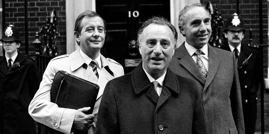 Yes, Prime Minister. Image shows from L to R: Bernard Woolley (Derek Fowlds), James Hacker (Paul Eddington), Sir Humphrey Appleby (Nigel Hawthorne). Copyright: BBC. Yes, Prime Minister. Image shows from L to R: Bernard Woolley (Derek Fowlds), James Hacker (Paul Eddington), Sir Humphrey Appleby (Nigel Hawthorne). Copyright: BBC.