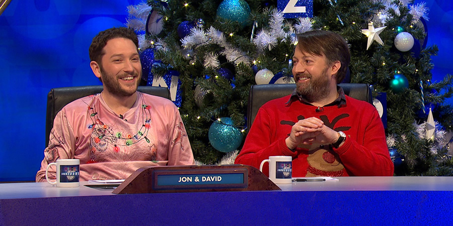 8 Out Of 10 Cats Does Countdown. Image shows from L to R: Jon Richardson, David Mitchell. 8 Out Of 10 Cats Does Countdown. Image shows from L to R: Jon Richardson, David Mitchell.
