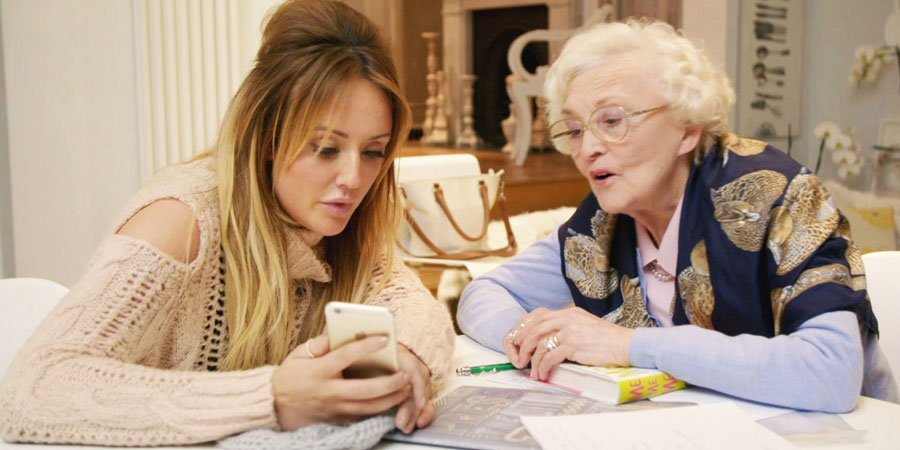 A Granny's Guide To The Modern World. Image shows from L to R: Charlotte Crosby, Laura-June Hudson. Copyright: Rumpus Media. A Granny's Guide To The Modern World. Image shows from L to R: Charlotte Crosby, Laura-June Hudson. Copyright: Rumpus Media.