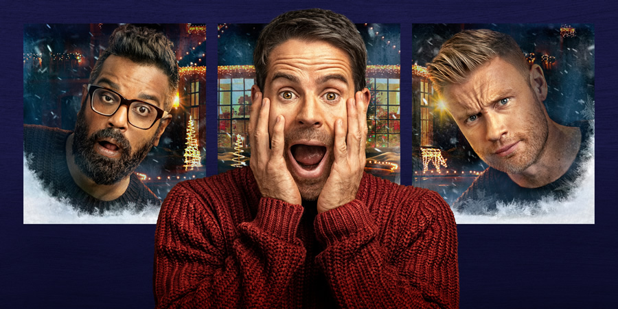 A League Of Their Own. Image shows from L to R: Romesh Ranganathan, Jamie Redknapp, Andrew Flintoff. Copyright: CPL Productions. A League Of Their Own. Image shows from L to R: Romesh Ranganathan, Jamie Redknapp, Andrew Flintoff. Copyright: CPL Productions.