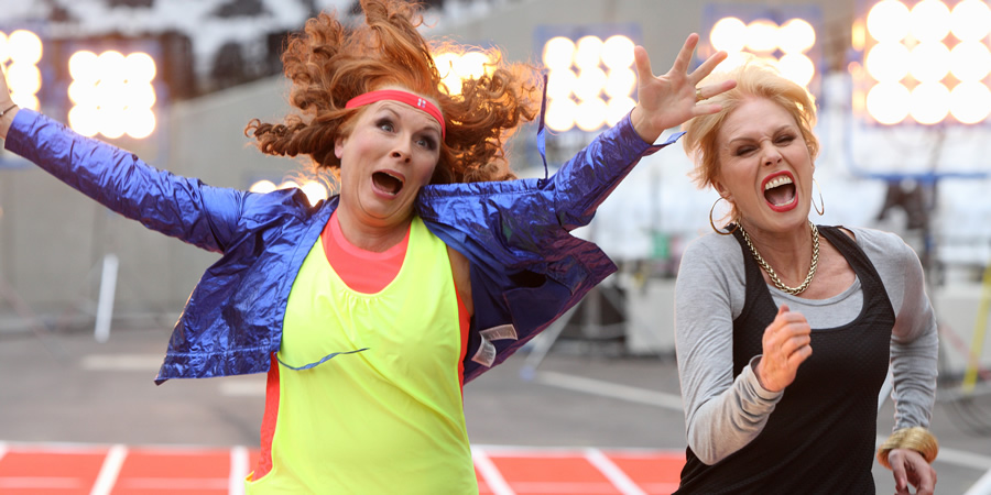 Absolutely Fabulous. Image shows from L to R: Edina (Jennifer Saunders), Patsy (Joanna Lumley). Absolutely Fabulous. Image shows from L to R: Edina (Jennifer Saunders), Patsy (Joanna Lumley).