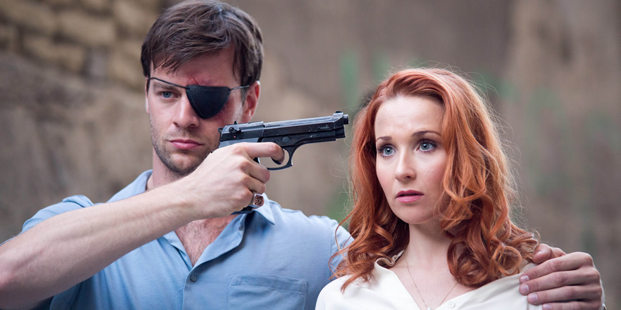 Action Team. Image shows from L to R: Bogohardt (Wolfgang Cerny), Samantha (Amy Beth Hayes). Action Team. Image shows from L to R: Bogohardt (Wolfgang Cerny), Samantha (Amy Beth Hayes).