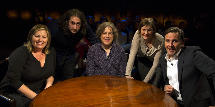 Alan Davies: As Yet Untitled. Image shows from L to R: Liza Tarbuck, Ross Noble, Alan Davies, Josie Long, Colin Lane. Alan Davies: As Yet Untitled. Image shows from L to R: Liza Tarbuck, Ross Noble, Alan Davies, Josie Long, Colin Lane.