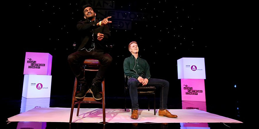 Asian Network Comedy. Image shows from L to R: Paul G Raymond, Luke Manning. Copyright: BBC. Asian Network Comedy. Image shows from L to R: Paul G Raymond, Luke Manning. Copyright: BBC.