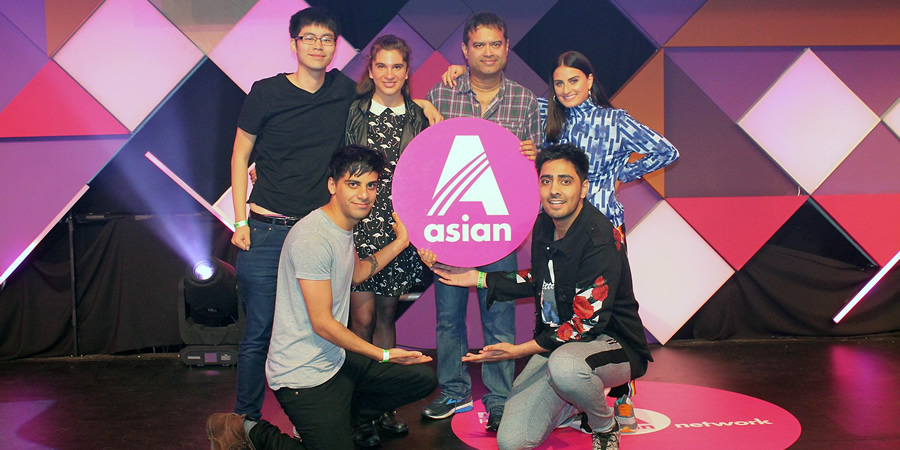 Asian Network Comedy. Image shows from L to R: Ken Cheng, Kai Samra, Zahra Barri, Paul Sinha, Yasser Ranjha, Jen Wakefield. Copyright: BBC. Asian Network Comedy. Image shows from L to R: Ken Cheng, Kai Samra, Zahra Barri, Paul Sinha, Yasser Ranjha, Jen Wakefield. Copyright: BBC.