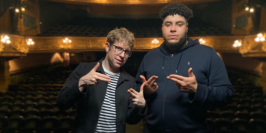 Big Zuu's Big Eats. Image shows from L to R: Josh Widdicombe, Big Zuu. Copyright: Boomerang. Big Zuu's Big Eats. Image shows from L to R: Josh Widdicombe, Big Zuu. Copyright: Boomerang.
