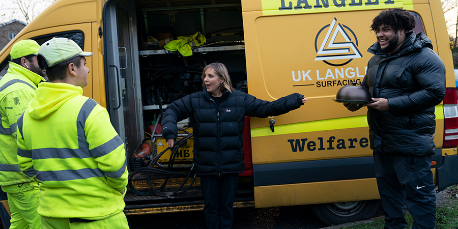 Big Zuu's Big Eats. Image shows from L to R: Mel Giedroyc, Big Zuu. Big Zuu's Big Eats. Image shows from L to R: Mel Giedroyc, Big Zuu.