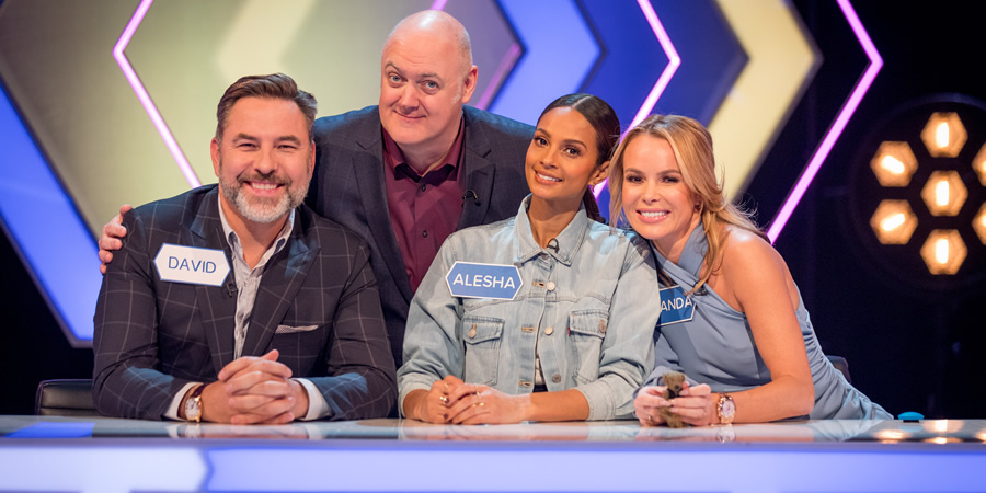 Blockbusters. Image shows from L to R: David Walliams, Dara O Briain, Alesha Dixon, Amanda Holden. Copyright: Thames. Blockbusters. Image shows from L to R: David Walliams, Dara O Briain, Alesha Dixon, Amanda Holden. Copyright: Thames.