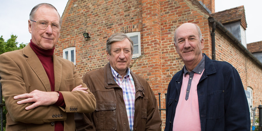Boomers. Image shows from L to R: Trevor (James Smith), Alan (Philip Jackson), John (Russ Abbot). Copyright: Hat Trick Productions. Boomers. Image shows from L to R: Trevor (James Smith), Alan (Philip Jackson), John (Russ Abbot). Copyright: Hat Trick Productions.