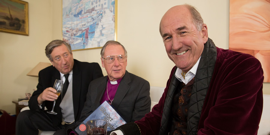 Boomers. Image shows from L to R: Alan (Philip Jackson), Trevor (James Smith), John (Russ Abbot). Copyright: Hat Trick Productions. Boomers. Image shows from L to R: Alan (Philip Jackson), Trevor (James Smith), John (Russ Abbot). Copyright: Hat Trick Productions.