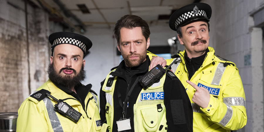 Burnistoun. Image shows from L to R: Robert Florence, Richard Rankin, Iain Connell. Copyright: The Comedy Unit. Burnistoun. Image shows from L to R: Robert Florence, Richard Rankin, Iain Connell. Copyright: The Comedy Unit.