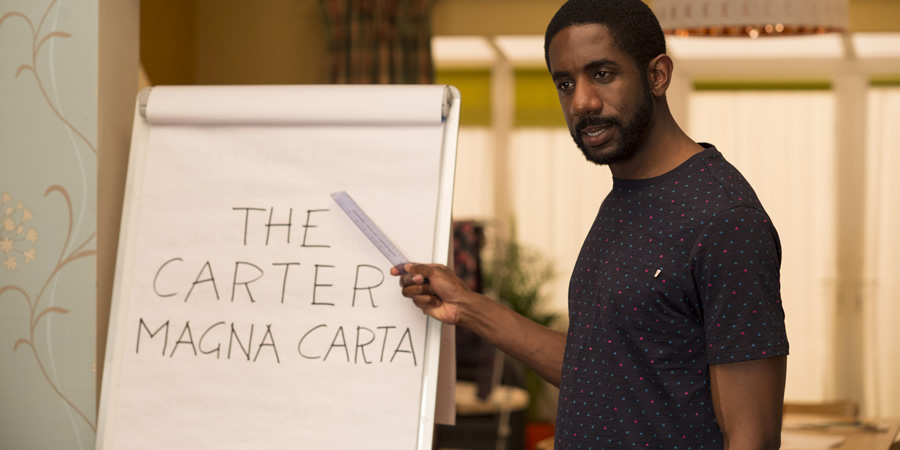 Carters Get Rich. Tony Carter (Rhashan Stone). Copyright: Roughcut Television. Carters Get Rich. Tony Carter (Rhashan Stone). Copyright: Roughcut Television.