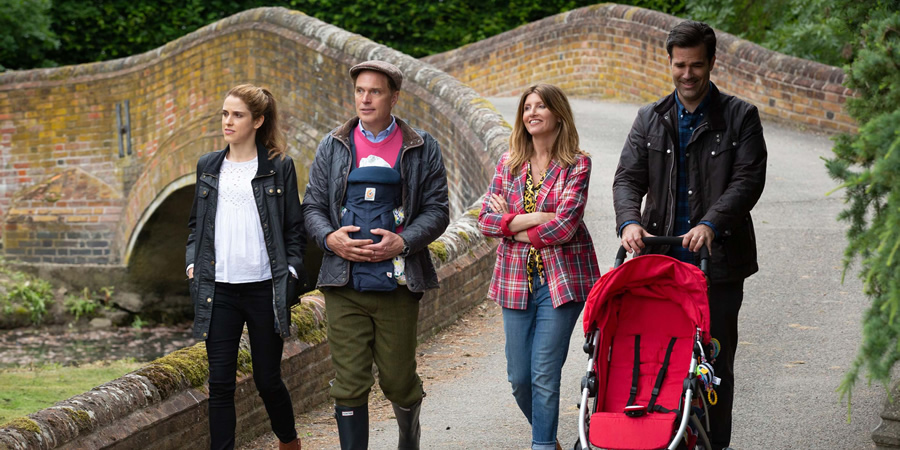 Catastrophe. Image shows from L to R: Catherine (Amanda Hale), Dave (Daniel Lapaine), Sharon (Sharon Horgan), Rob (Rob Delaney). Copyright: Avalon Television. Catastrophe. Image shows from L to R: Catherine (Amanda Hale), Dave (Daniel Lapaine), Sharon (Sharon Horgan), Rob (Rob Delaney). Copyright: Avalon Television.