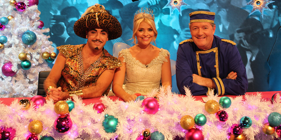 Celebrity Juice. Image shows from L to R: Gino D'Acampo, Holly Willoughby, Piers Morgan. Celebrity Juice. Image shows from L to R: Gino D'Acampo, Holly Willoughby, Piers Morgan.