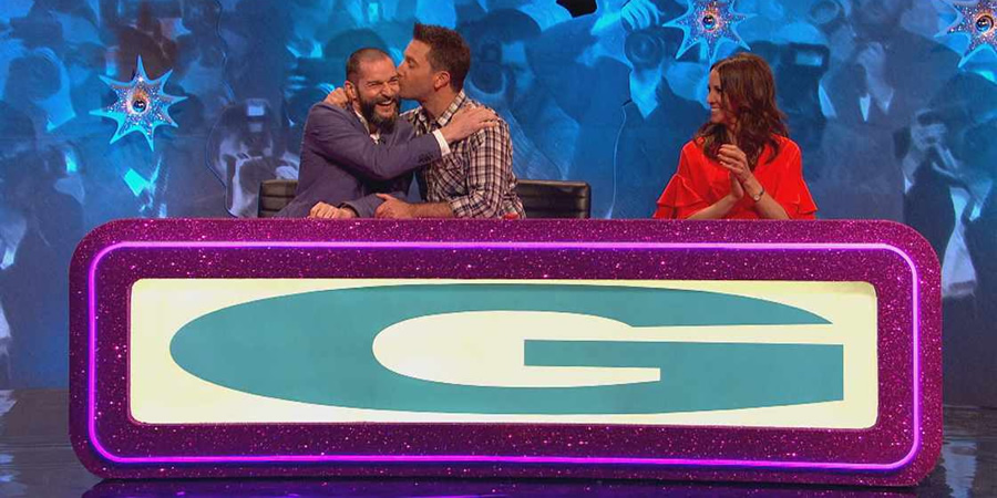 Celebrity Juice. Image shows from L to R: Fred Sirieix, Gino D'Acampo, Andrea McLean. Celebrity Juice. Image shows from L to R: Fred Sirieix, Gino D'Acampo, Andrea McLean.